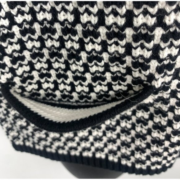 Ann Taylor Womens Knit Sweater Vest Black White Sleeveless Medium V-Neck NWT New - Picture 6 of 10